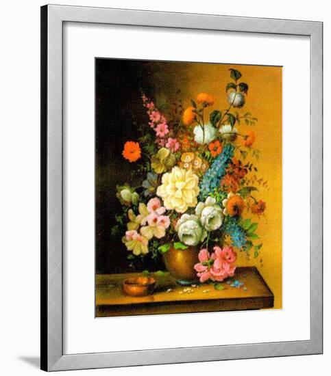 Altmeisterliche Blumen-Corrado Pila-Framed Art Print