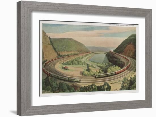 Altoona, Pennsylvania, The Famous Horseshoe Curve-Lantern Press-Framed Art Print