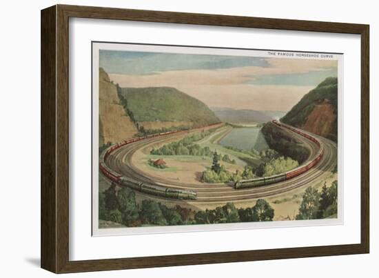 Altoona, Pennsylvania, The Famous Horseshoe Curve-Lantern Press-Framed Art Print