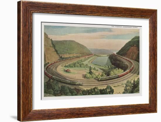 Altoona, Pennsylvania, The Famous Horseshoe Curve-Lantern Press-Framed Art Print