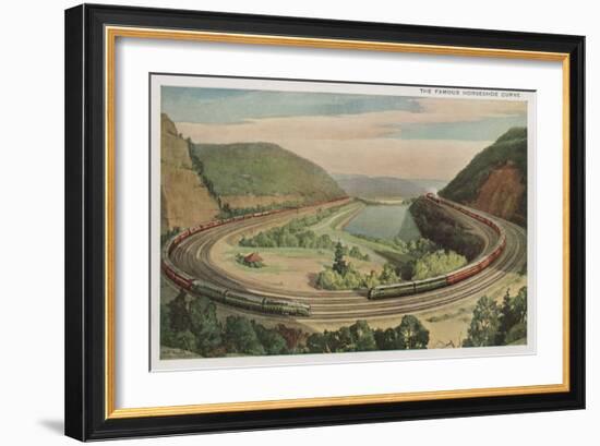 Altoona, Pennsylvania, The Famous Horseshoe Curve-Lantern Press-Framed Art Print