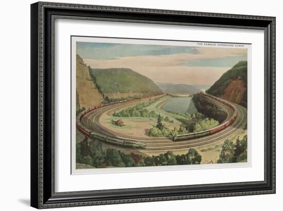 Altoona, Pennsylvania, The Famous Horseshoe Curve-Lantern Press-Framed Premium Giclee Print