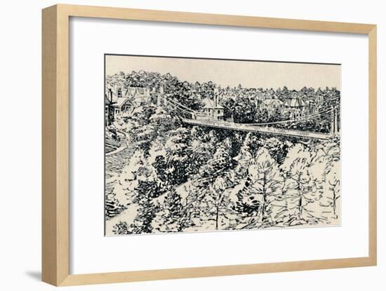 'Alum Chine Suspension Bridge', 1929-Unknown-Framed Giclee Print