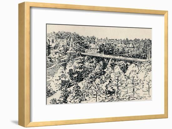 'Alum Chine Suspension Bridge', 1929-Unknown-Framed Giclee Print