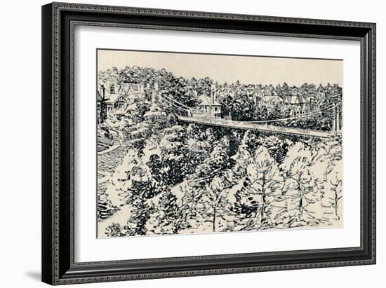 'Alum Chine Suspension Bridge', 1929-Unknown-Framed Giclee Print