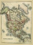 Antique Map of North America-Alvin Johnson-Art Print