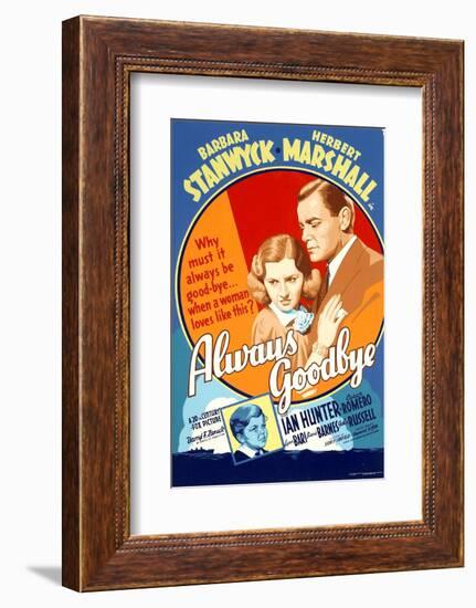 Always Goodbye, Barbara Stanwyck, Herbert Marshall, 1938-null-Framed Photo