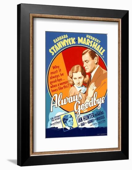 Always Goodbye, Barbara Stanwyck, Herbert Marshall, 1938-null-Framed Photo