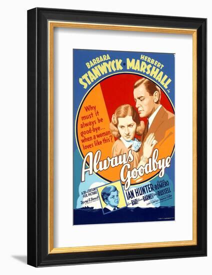 Always Goodbye, Barbara Stanwyck, Herbert Marshall, 1938-null-Framed Photo