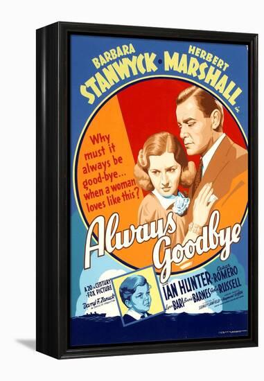 Always Goodbye, Barbara Stanwyck, Herbert Marshall, 1938-null-Framed Stretched Canvas