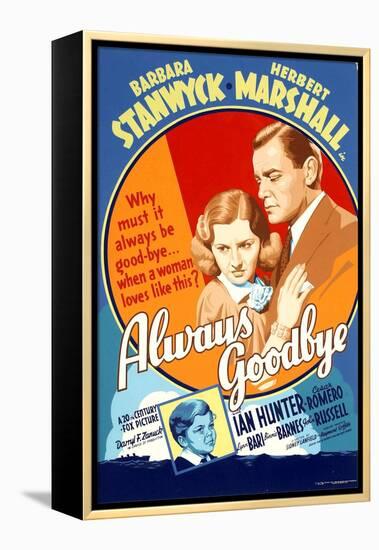 Always Goodbye, Barbara Stanwyck, Herbert Marshall, 1938-null-Framed Stretched Canvas