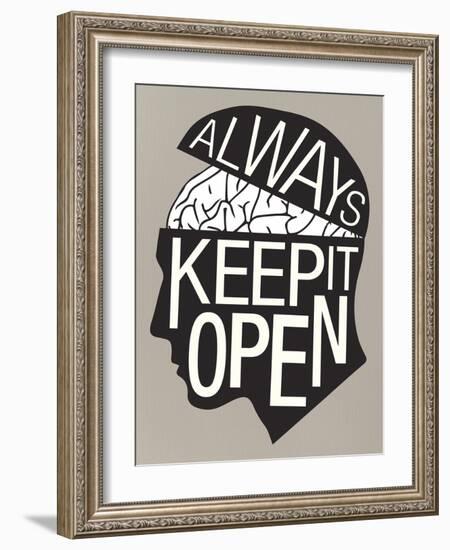 Always Keep It Open Poster-null-Framed Art Print