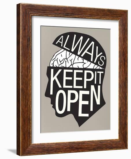 Always Keep It Open Poster-null-Framed Art Print