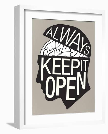 Always Keep It Open Poster-null-Framed Art Print