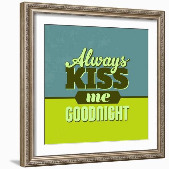 Always Kiss Me Goodnight 1-Lorand Okos-Framed Art Print