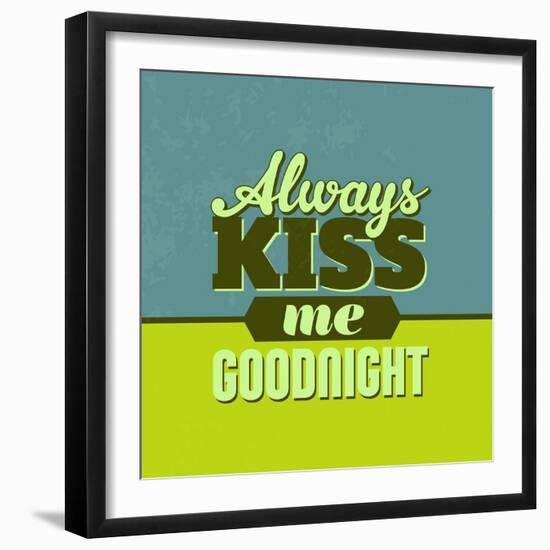 Always Kiss Me Goodnight 1-Lorand Okos-Framed Art Print