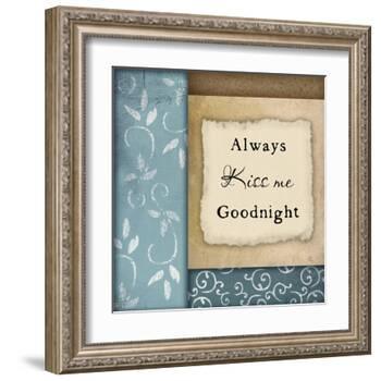 Always Kiss Me Goodnight-Jennifer Pugh-Framed Art Print