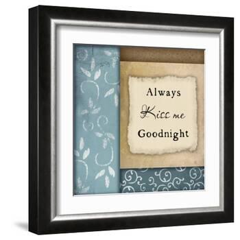 Always Kiss Me Goodnight-Jennifer Pugh-Framed Art Print