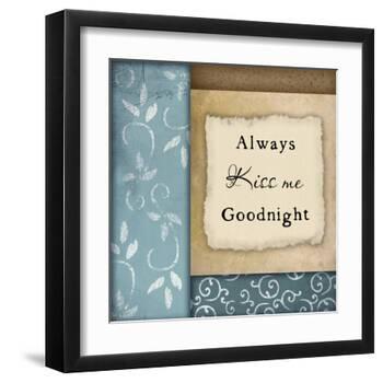 Always Kiss Me Goodnight-Jennifer Pugh-Framed Art Print