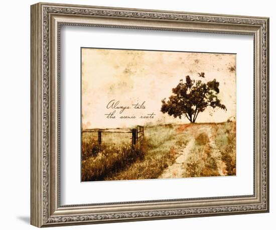 Always take the Scenic Route-Ynon Mabat-Framed Art Print