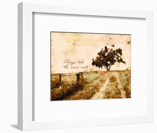 Always take the Scenic Route-Ynon Mabat-Framed Art Print