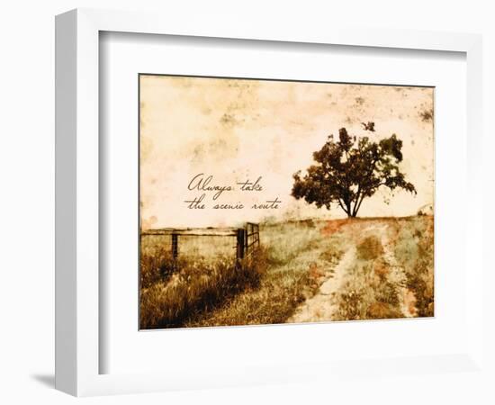 Always take the Scenic Route-Ynon Mabat-Framed Art Print