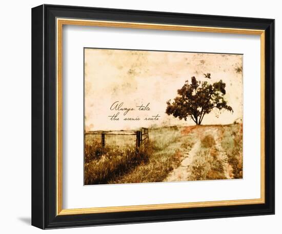 Always take the Scenic Route-Ynon Mabat-Framed Art Print