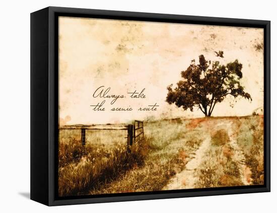 Always take the Scenic Route-Ynon Mabat-Framed Stretched Canvas