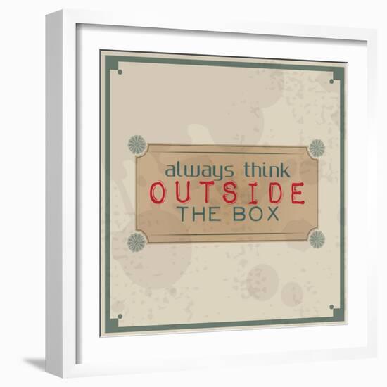 Always Think Outside the Box-maxmitzu-Framed Art Print