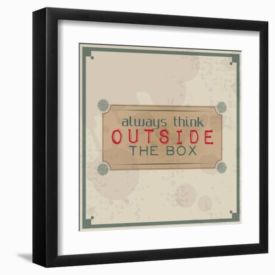 Always Think Outside the Box-maxmitzu-Framed Art Print