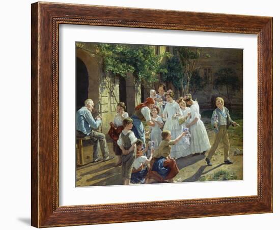 Am Fronleichnamsmorgen, 1857-Ferdinand Georg Waldmüller-Framed Giclee Print