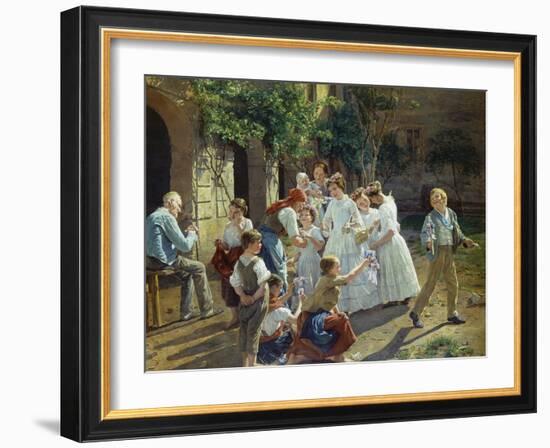 Am Fronleichnamsmorgen, 1857-Ferdinand Georg Waldmüller-Framed Giclee Print