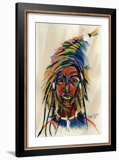 Am I an Aborigin 1, 2008-Oglafa Ebitari Perrin-Framed Giclee Print