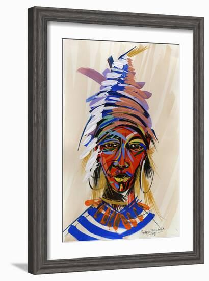 Am I an Aborigin 2, 2008-Oglafa Ebitari Perrin-Framed Giclee Print