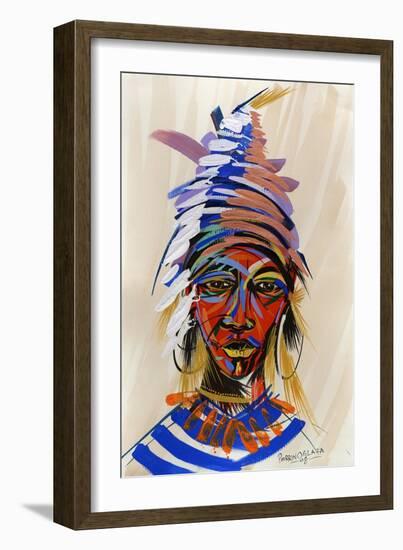 Am I an Aborigin 2, 2008-Oglafa Ebitari Perrin-Framed Giclee Print