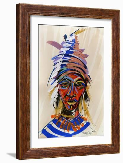 Am I an Aborigin 2, 2008-Oglafa Ebitari Perrin-Framed Giclee Print