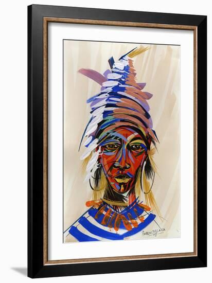 Am I an Aborigin 2, 2008-Oglafa Ebitari Perrin-Framed Giclee Print