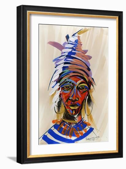 Am I an Aborigin 2, 2008-Oglafa Ebitari Perrin-Framed Giclee Print