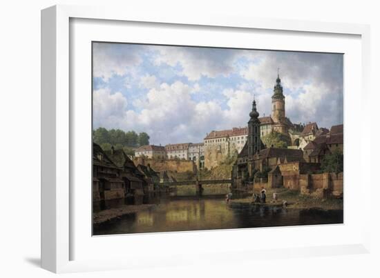 Am Moldau-Ufer in Boehmisch-Krummau, 1882-Bedrich Havranek-Framed Giclee Print