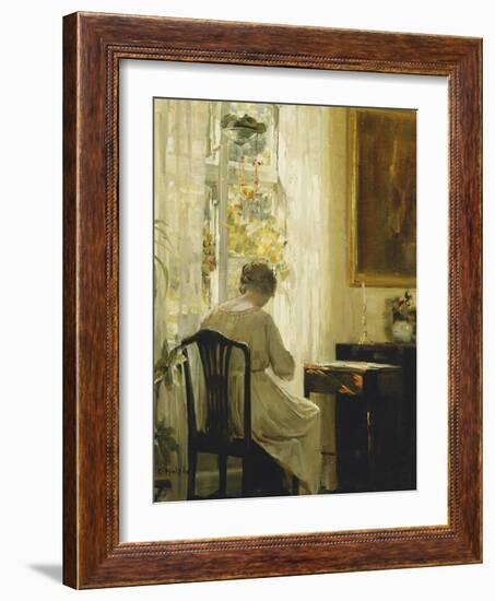 Am Wohnzimmerfenster-Carl Holsoe-Framed Giclee Print