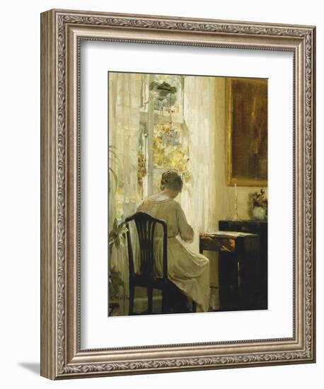 Am Wohnzimmerfenster-Carl Holsoe-Framed Giclee Print