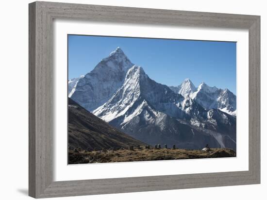 Ama Dablam, 6812m, in the Khumbu (Everest) Region, Nepal, Himalayas, Asia-Alex Treadway-Framed Photographic Print