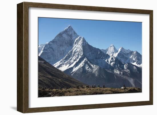 Ama Dablam, 6812m, in the Khumbu (Everest) Region, Nepal, Himalayas, Asia-Alex Treadway-Framed Photographic Print