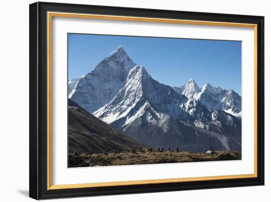 Ama Dablam, 6812m, in the Khumbu (Everest) Region, Nepal, Himalayas, Asia-Alex Treadway-Framed Photographic Print