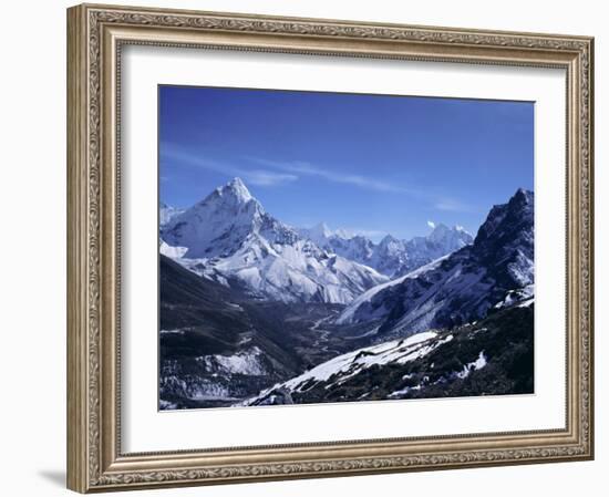 Ama Dablam Peak, Mt. Everest Region, Himalayas, Nepal-Anthony Waltham-Framed Photographic Print