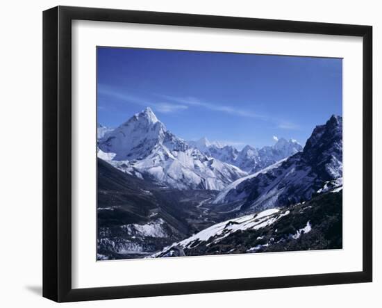 Ama Dablam Peak, Mt. Everest Region, Himalayas, Nepal-Anthony Waltham-Framed Photographic Print