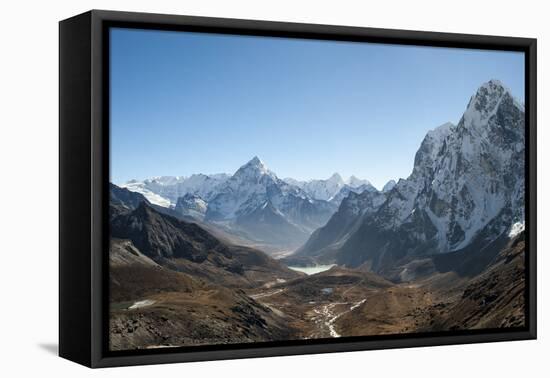 Ama Dablam Seen from the Cho La Pass in the Khumbu Region, Himalayas, Nepal, Asia-Alex Treadway-Framed Premier Image Canvas