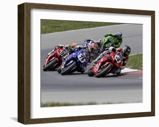 Ama Superbike Race, Mid Ohio Raceway, Ohio, USA-Adam Jones-Framed Photographic Print