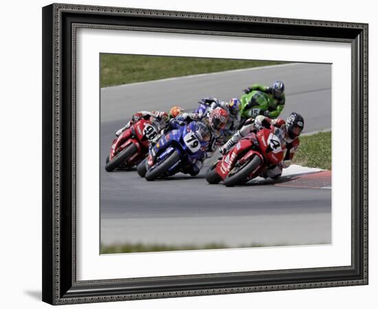 Ama Superbike Race, Mid Ohio Raceway, Ohio, USA-Adam Jones-Framed Photographic Print