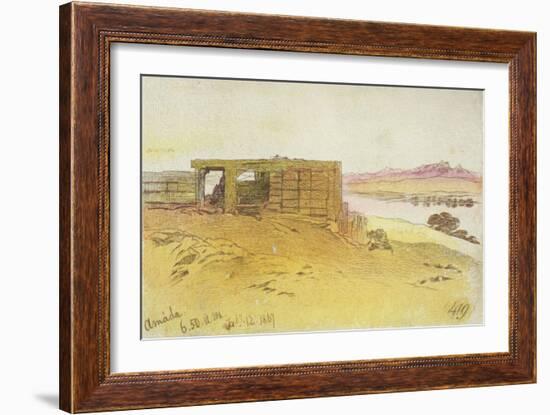 Amada, 6:50Am, 12 February 1867,(Pen and Brown Ink with Wc over Graphite)-Edward Lear-Framed Giclee Print